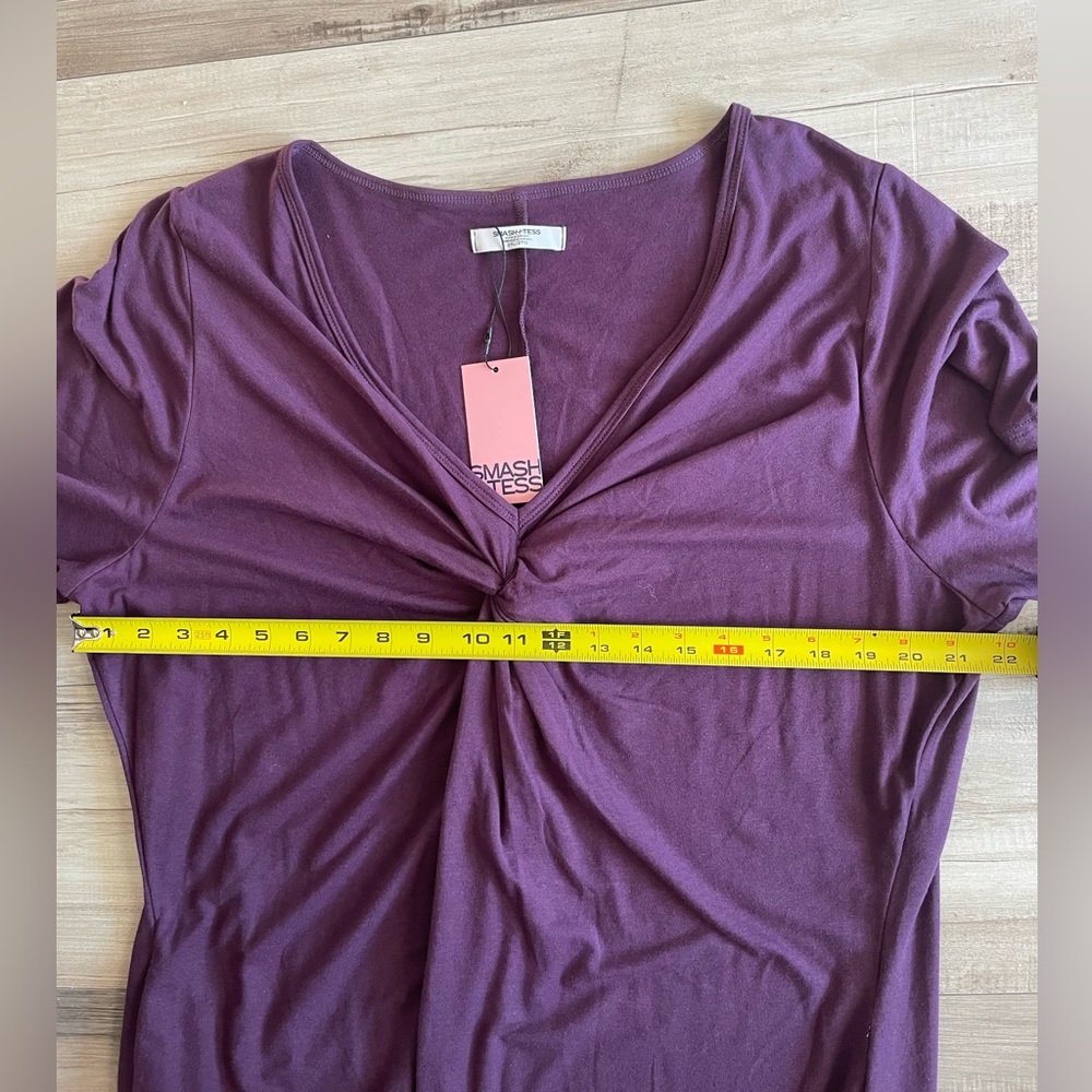 Smash + Tess Plum V-Neck Layla Twist Front Tie Romper size XXL NWT - Picture 11 of 14